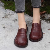 Handgemachte Loafer Big Toe Bequeme weiche Lederschuhe